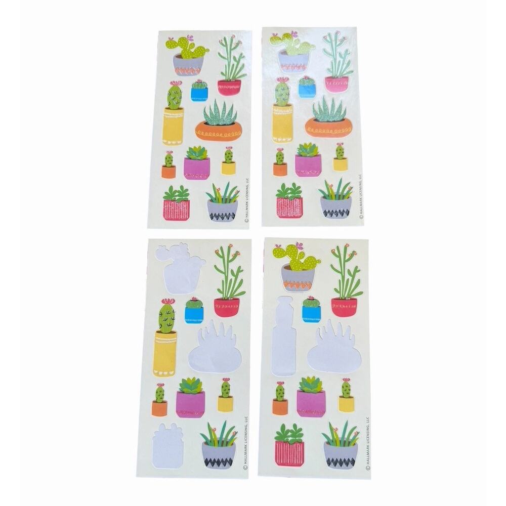 Botanical Scrapbook Craft Lot Cactus Succulent Tropical Plant Stickers Die Cuts - Picture 7 of 9